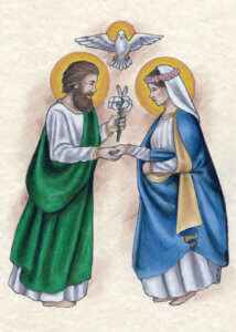 Wedding of Mary and Joseph with the Holy Spirit above