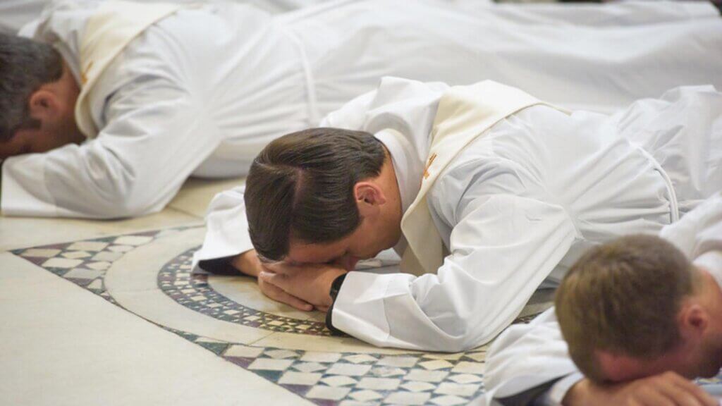Graphic promoting reflection on the dignity of the Catholic priesthood.